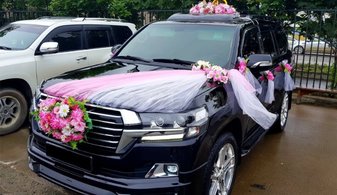 Машина на свадьбу Toyota Land Cruiser 200 № Р5828, черный