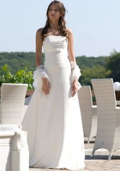 Свадебное платье Л46822. А-силуэт, длинное со шлейфом.