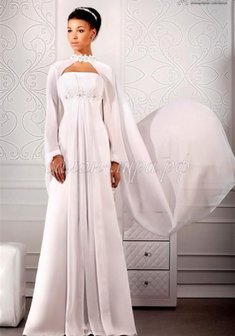 Свадебное платье Л46823. В греческом стиле, длинное без шлейфа.