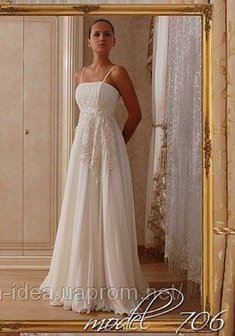 Свадебное платье Л46842. В греческом стиле, длинное без шлейфа.