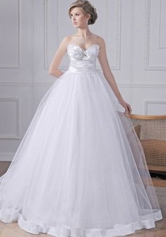 Свадебное платье Л46844. С пышной юбкой, длинное со шлейфом.