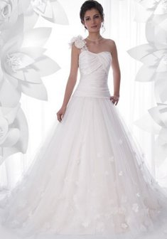 Свадебное платье Л46855. С пышной юбкой, длинное со шлейфом.