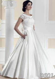 Свадебное платье К47075. С пышной юбкой, длинное без шлейфа.