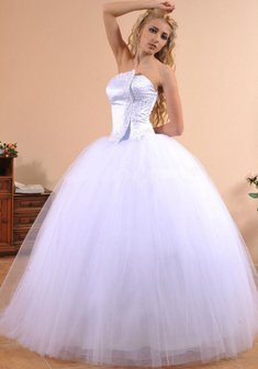 Свадебное платье К47077. С пышной юбкой, длинное без шлейфа.