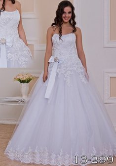 Свадебное платье К47079. С пышной юбкой, длинное без шлейфа.