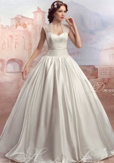 Свадебное платье V47894. С пышной юбкой, длинное без шлейфа.